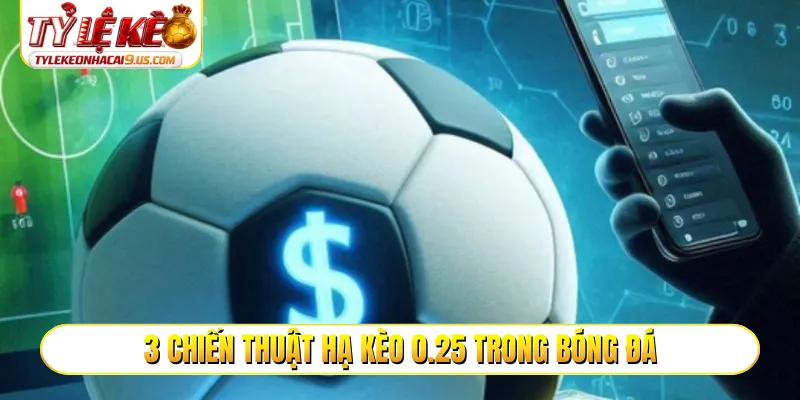 3 chiến thuật hạ kèo 0.25 trong bóng đá