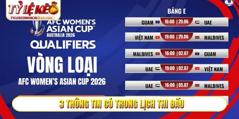 3 vai trò cốt lõi của lịch thi đấu